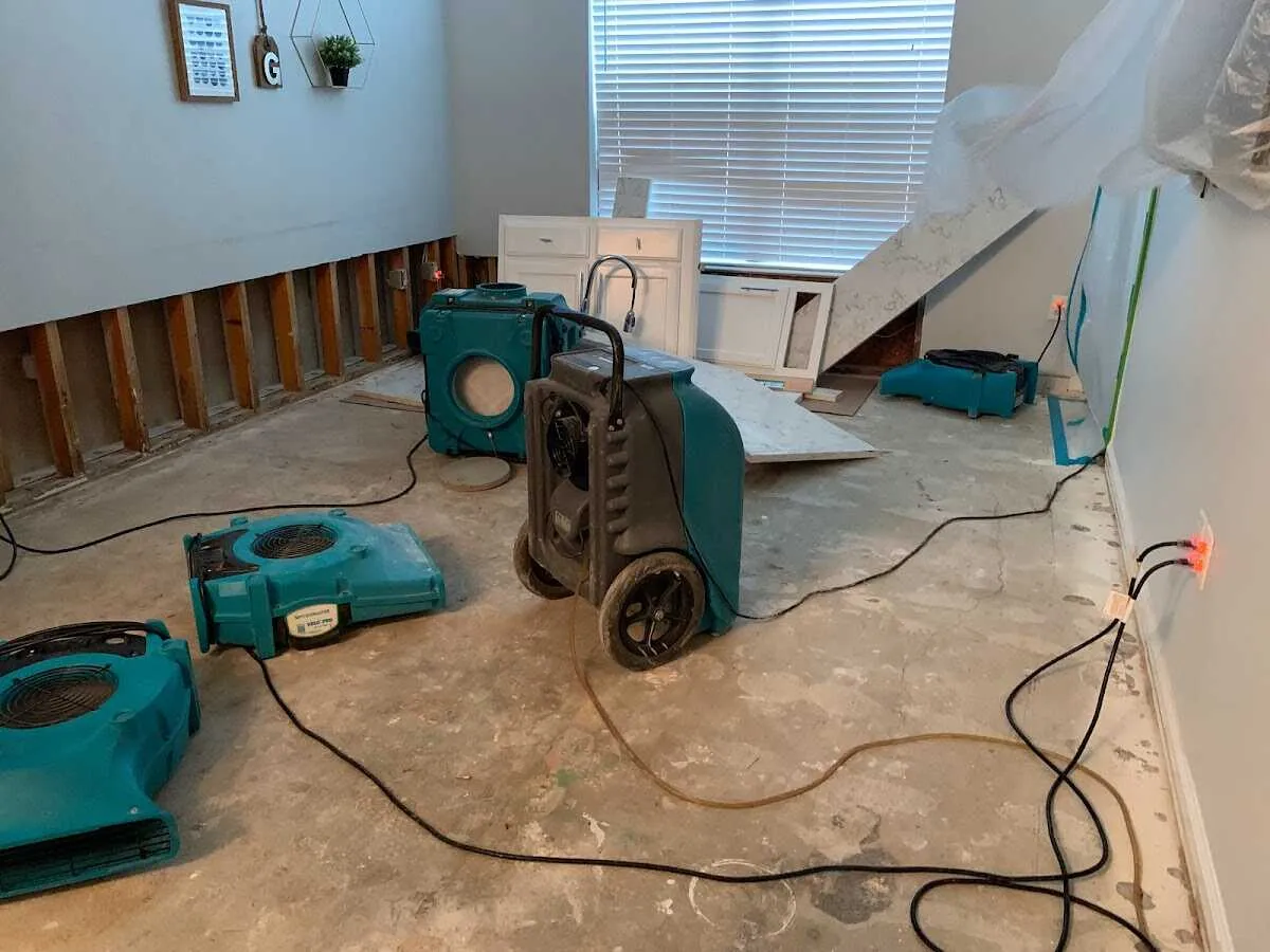 Dehumidifier in flood-cut room for Water Extraction & Removal in Prairie du Chien